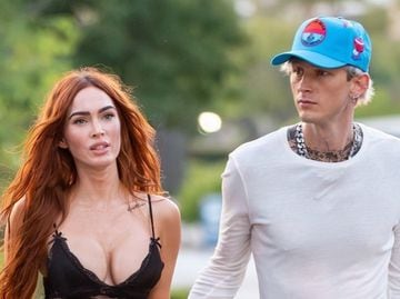 Megan Fox shows off her unreal figure in a sheer lingerie style top in California.