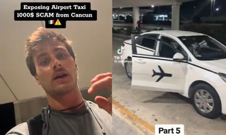 Turista denuncia que taxista intentó cobrarle más mil dólares en aeropuerto de Cancún: "Nunca volveré a México"