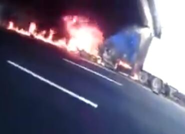 Rescatan a hombre segundos antes de explosión de tráiler en Nueva Jersey