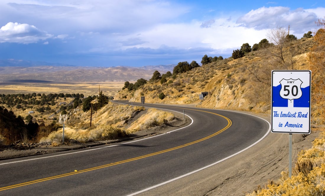 The Loneliest Road. Los misterios de la carretera 50, la más solitaria de Estados Unidos. Foto: iStock/Tashka