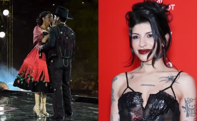 Ángela Aguilar reaparece con Nodal en la Plaza de Toros y redes aseguran que imitó a Cazzu 