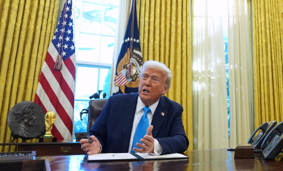 Trump critica a China por haber rechazado la entrega de aviones Boeing. (AP Photo/Evan Vucci, File)