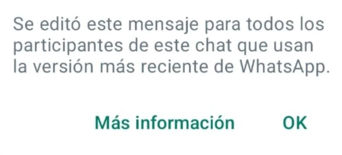 ¿Cómo editar un mensaje de WhatsApp sin que nadie se de cuenta? Foto: Screenshot WhatsApp