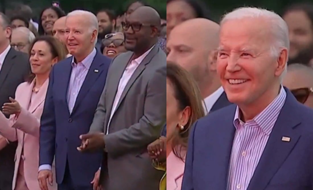 Biden se queda "congelado" durante evento público y aviva los comentarios sobre salud. Foto: Captura X