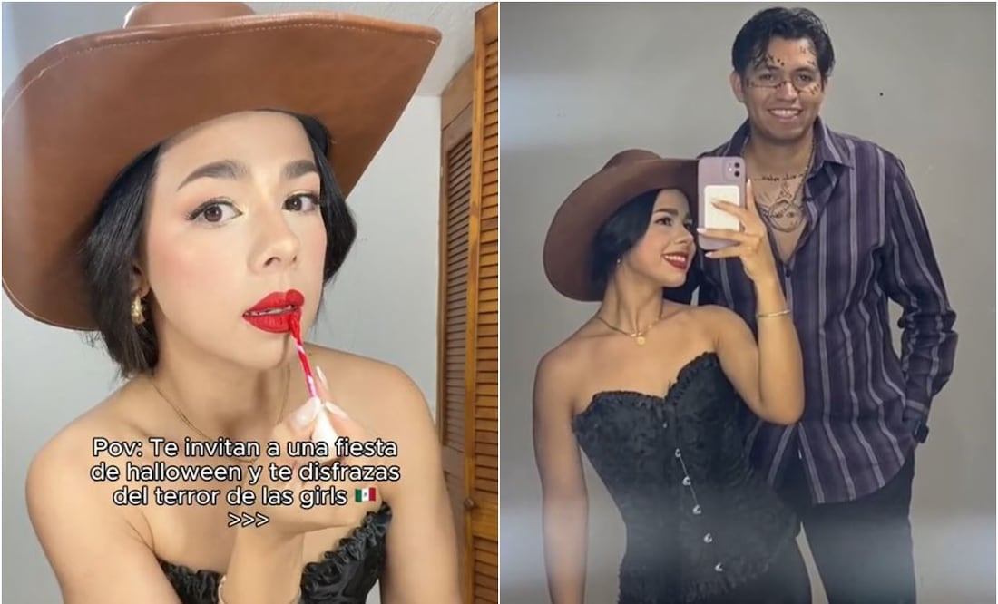 Disfraz de Ángela Aguilar se vuelve tendencia en redes gracias a tiktoker que imita su look. Foto: TikTok