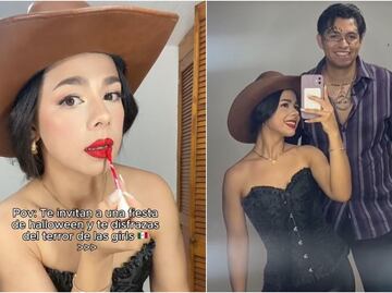 Disfraz de Ángela Aguilar se vuelve tendencia en redes gracias a tiktoker que imita su look