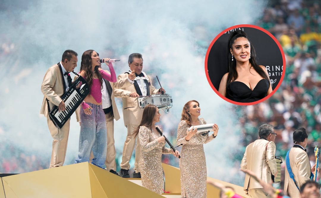 Belinda y Salma Hayek protagonizan uno de los momentos más comentados del Mundial 2026. Foto: AP