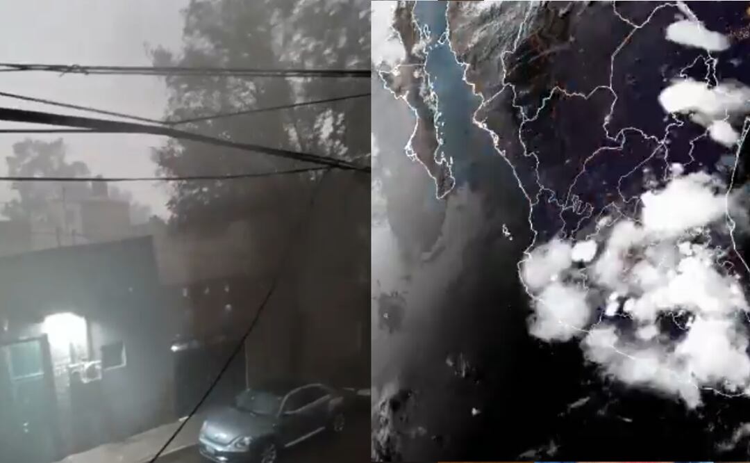 CDMX sufre "microburst" con lluvias extremas, granizo y viento. ¿Qué es? FOTO: captura de video