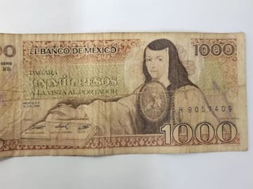 El billete antiguo de Sor Juana Inés de la Cruz que se vende en $250,000 pesos en internet
