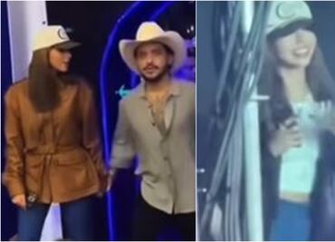 Captan a Ángela Aguilar más feliz que nunca apoyando a Nodal en la Feria de León