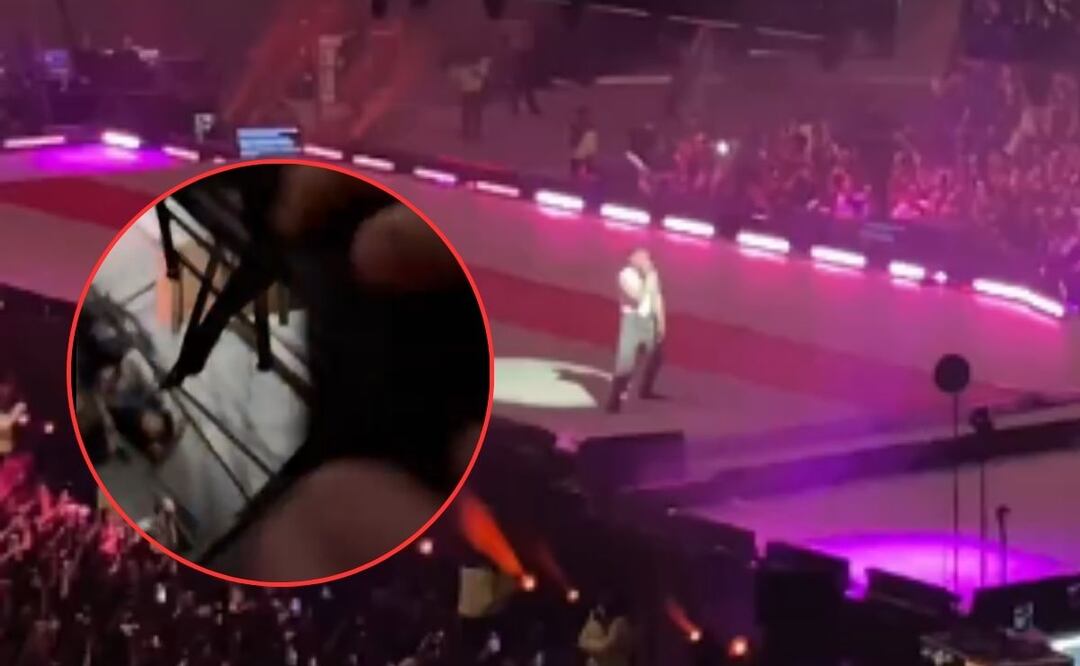Quevedo explica accidente en su concierto en el Palacio de los Deportes: “no hubo colapso en la grada" | Imágenes: 'X' @sandrink y @Alan161206