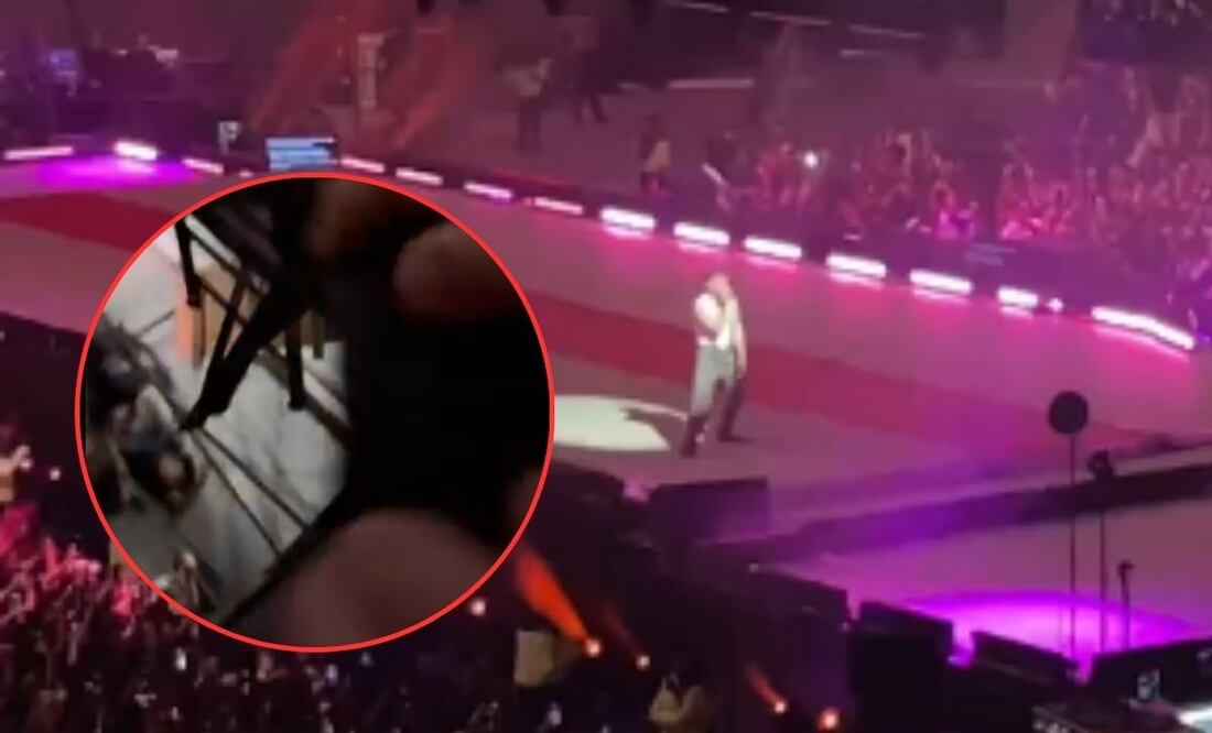 Quevedo explica accidente en su concierto en el Palacio de los Deportes: “no hubo colapso en la grada" | Imágenes:  'X' @sandrink y @Alan161206