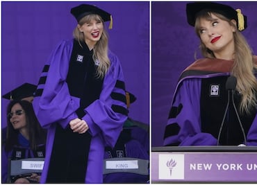 Taylor Swift presume toga y título de “doctora”