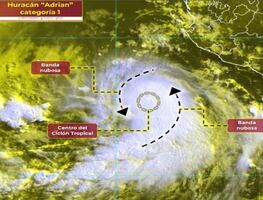 ¡Alerta en el Pacífico! Adrián se intensifica a huracán categoría 1