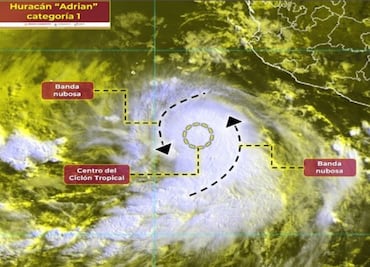 ¡Alerta en el Pacífico! Adrián se intensifica a huracán categoría 1