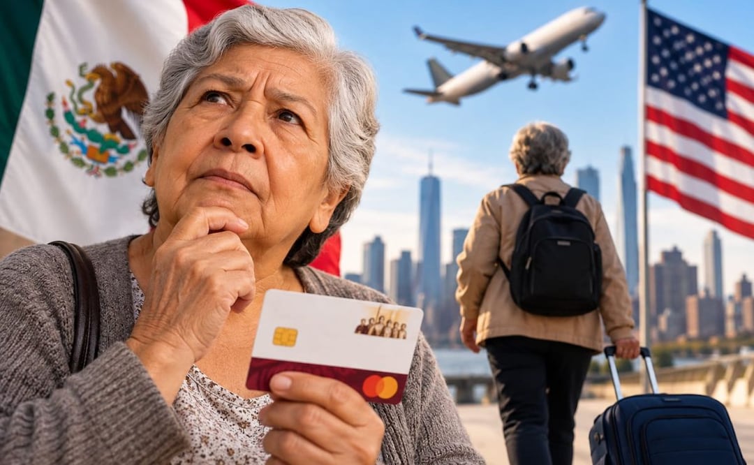 Pensión Bienestar: ¿qué pasa si te mudas a Estados Unidos y ya recibes el apoyo? Foto: IA