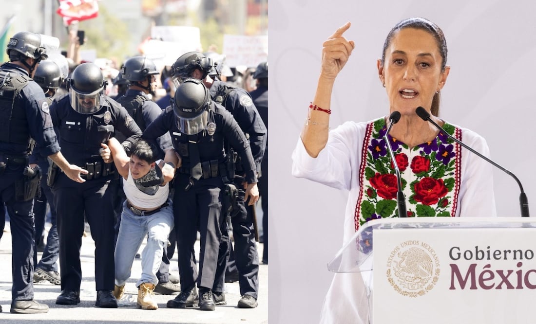 Claudia Sheinbaum: "No es con redadas y violencia como se va a atender el fenómeno migratorio". Foto: Hugo Salvador El Universal/EFE