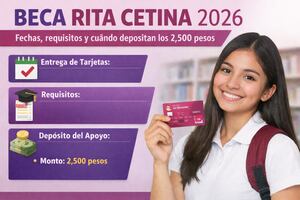 Beca Rita Cetina 2026: fechas de entrega de tarjetas, requisitos y cuándo depositan los 2,500 pesos