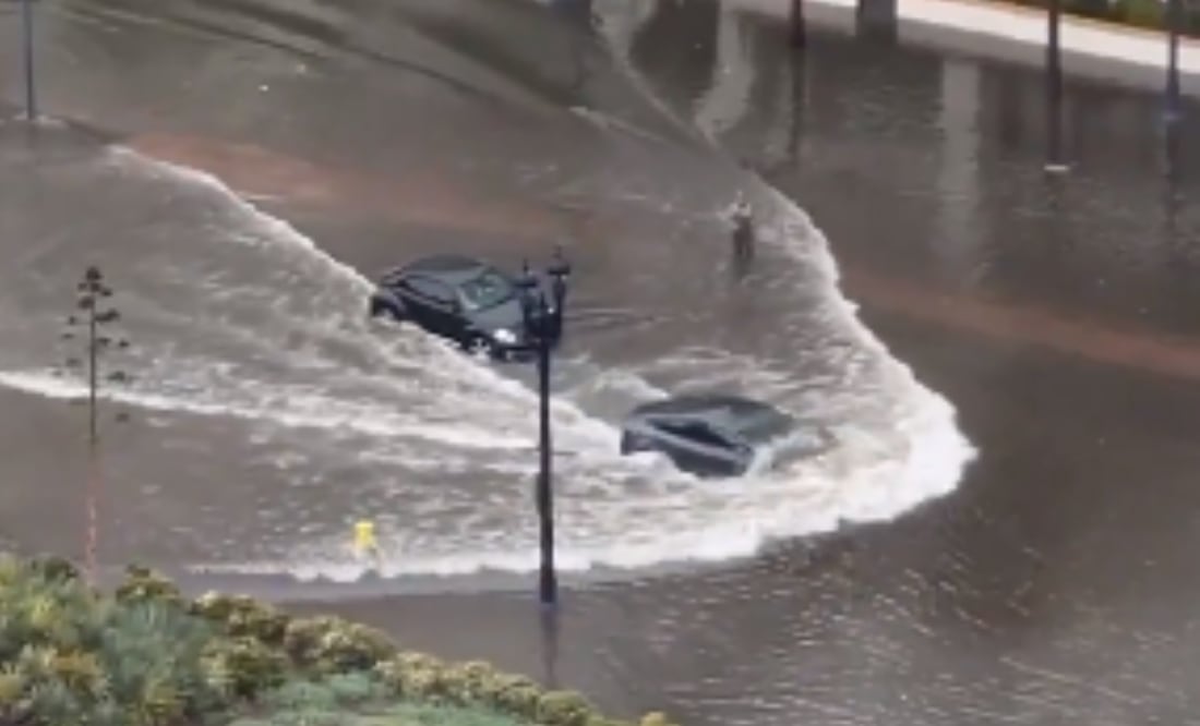 Auto Tesla Model 3 desafía las inundaciones de San Diego; "navegó como un barco". VIDEO. Foto: Screenshot X