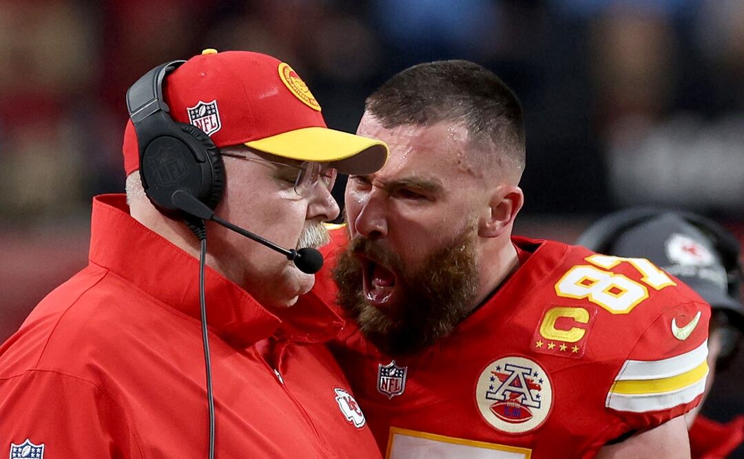 "Tom Brady defiende el empujón de Travis Kelce a su entrenador: 'Son problemas familiares'. Jamie Squire/Getty Images/AFP