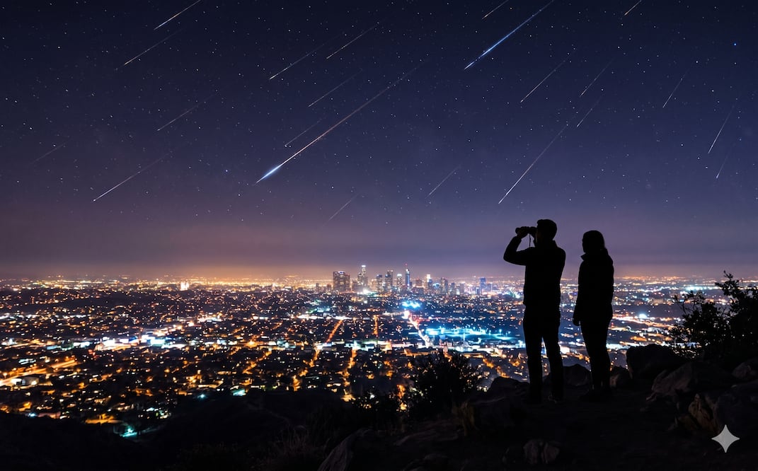Lluvia de meteoritos Líridas 2026: cuándo y cómo ver el gran espectáculo que iluminará el cielo en abril. Foto: IA