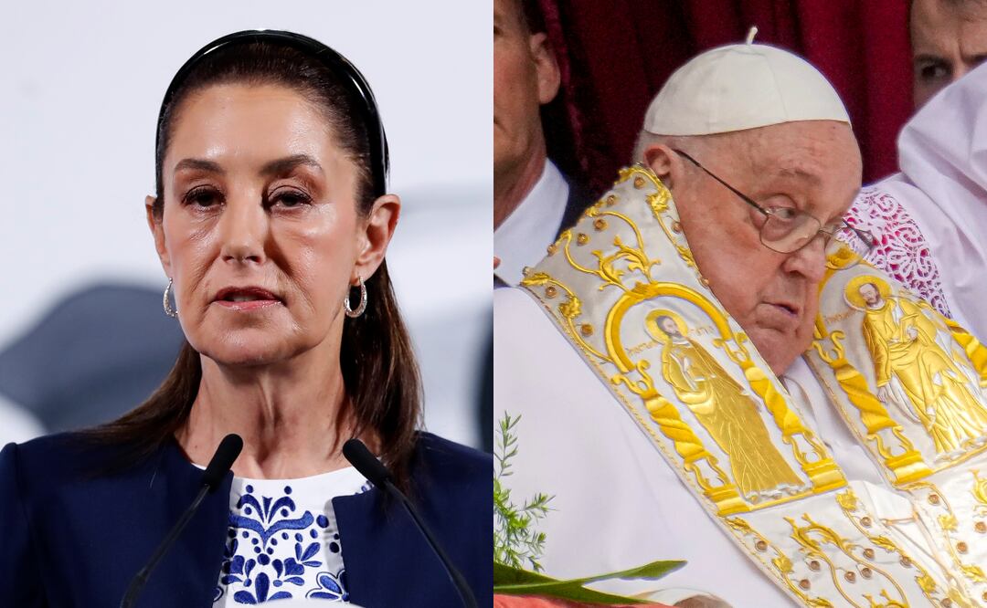 Claudia Sheinbaum lamenta el fallecimiento del papa Francisco, un "humanista que optó por los pobres". Foto: EFE/AP