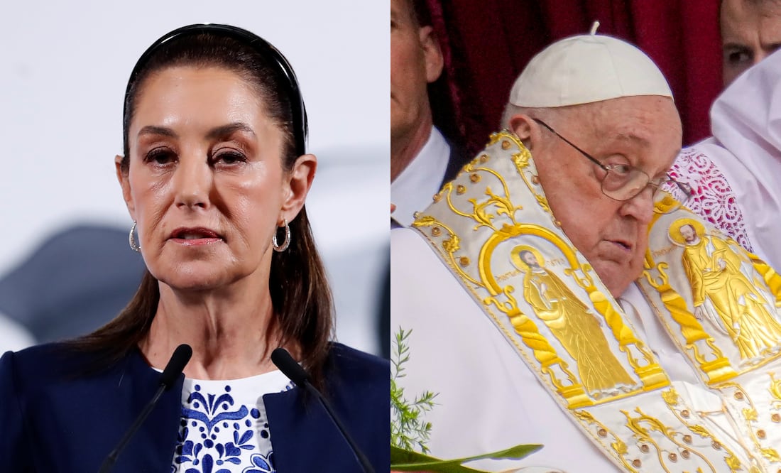 Claudia Sheinbaum lamenta el fallecimiento del papa Francisco, un "humanista que optó por los pobres". Foto: EFE/AP
