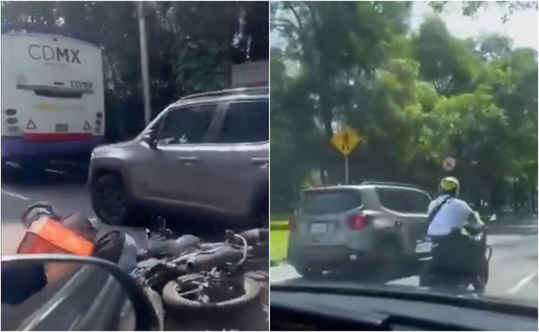 De choque a atropello: "Lady Jeep" protagoniza escándalo en Reforma. Foto: Captura de video / #Niunrepartidormenos
