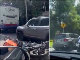 "Lady Jeep" desata caos en Reforma: choca, intenta huir y atropella a repartidor en plena CDMX. VIDEO