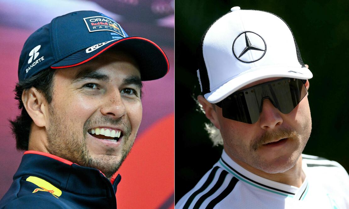 ¡Confirmado! 'Checo' Pérez y Bottas liderarán el debut de Cadillac en Fórmula 1. Fotos:  Andrej ISAKOVIC and Marco BERTORELLO / AFP