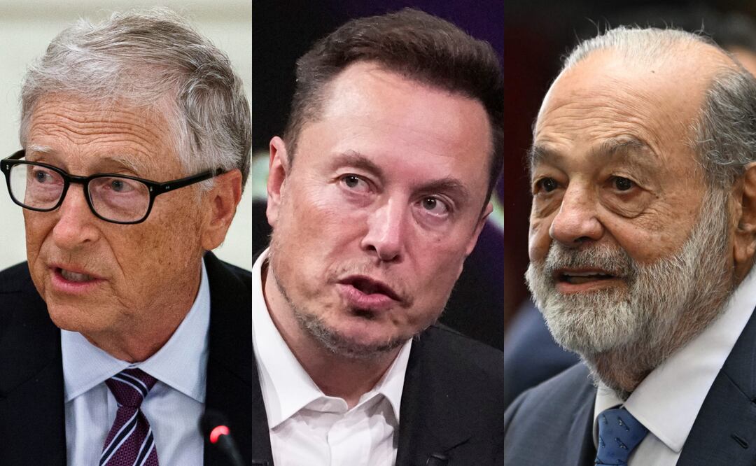 Mientras Elon Musk y Carlos Slim piden trabajar más, Bill Gates y Eric Yuan (CEO de Zoom) predicen semanas laborales de 3 días. Foto: EFE/AP/AFP