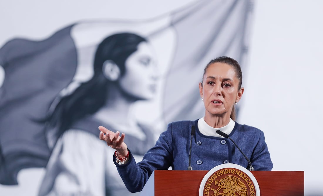 Sheinbaum desconoce informe de la Fiscalía sobre supuesto campo de exterminio en Jalisco.  EFE/ Isaac Esquivel