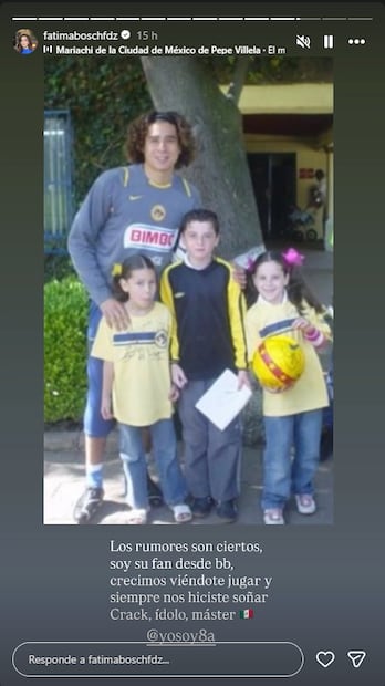 Memo Ochoa y Fátima Bosch. Foto: Tomada de Instagram @fatimaboschfdz