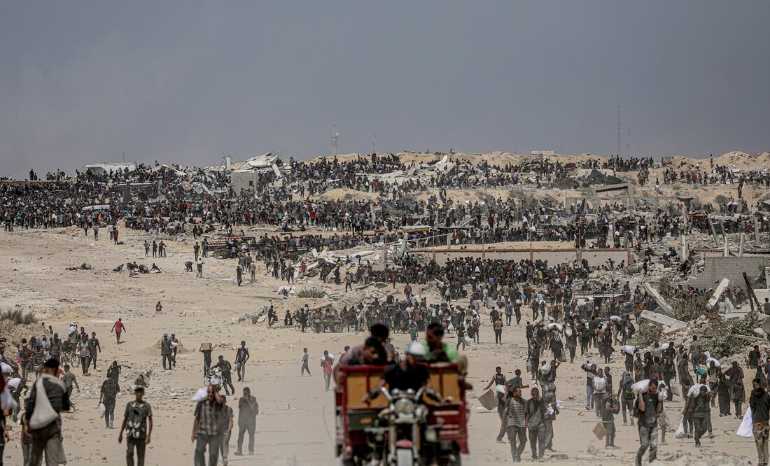 ONU convoca a reunión urgente ante plan de Israel para tomar control de Ciudad de Gaza. EFE/EPA/MOHAMMED SABER