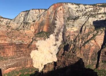 Video. Avalancha de rocas deja 3 heridos en cañón de Utah