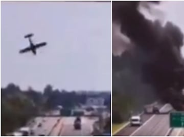 Tragedia en Italia: avioneta se desploma sobre autopista y explota en pleno tránsito. IMÁGENES