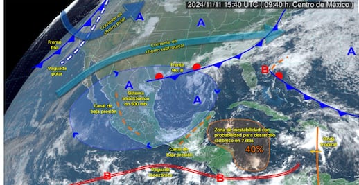 ¡Atención! Frente frío 9 y lluvias intensas impactarán a estos estados de México. ¿Cuándo entra y qué temperaturas habrá?