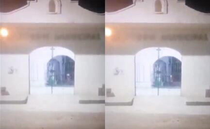 ¡Qué miedo! Captan a niña jugando a media noche en panteón de Puebla. VIDEO