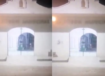 ¡Qué miedo! Captan a niña jugando a media noche en panteón de Puebla. VIDEO