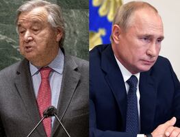 En nombre de la humanidad, lleve de vuelta las tropas a Rusia, imploró Guterres a Putin