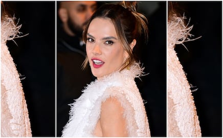 Alessandra Ambrosio luce irreal figura con elegante y sensual conjunto en la Semana de la Moda de París