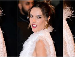 Alessandra Ambrosio luce irreal figura con elegante y sensual conjunto en la Semana de la Moda de París