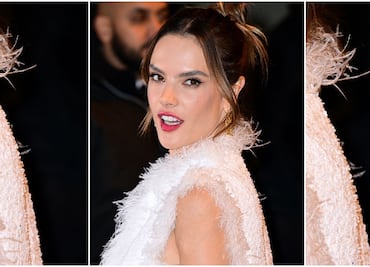 Alessandra Ambrosio luce irreal figura con elegante y sensual conjunto en la Semana de la Moda de París