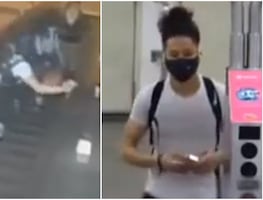 Video. Hombre patea a mujer y la tira de las escaleras del metro en NY