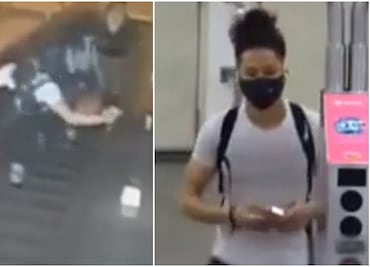 Video. Hombre patea a mujer y la tira de las escaleras del metro en NY