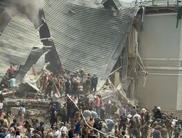 Rusia ataca el hospital infantil de Kiev con un misil Kh-101, según Ucrania. FOTOS