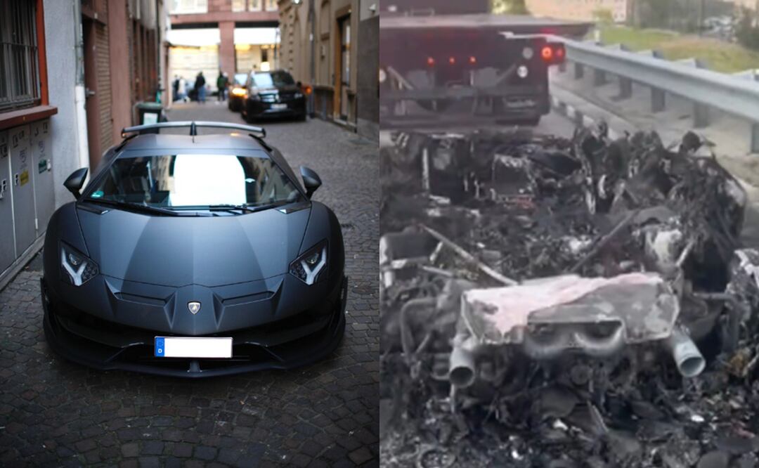 Lamborghini se incendia en autopista de Miami tras supuesto accidente. Foto: Canva/Captura X