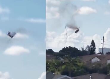 Video. Cuatro hospitalizados por caída de helicóptero sobre un edificio residencial en Florida