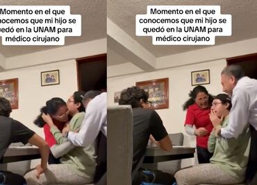 Joven es aceptado en medicina de la UNAM y reacción de sus padres se viraliza