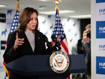 Kamala Harris dice que el derecho al aborto es una prioridad en su campaña y tacha a Trump de "depredador"